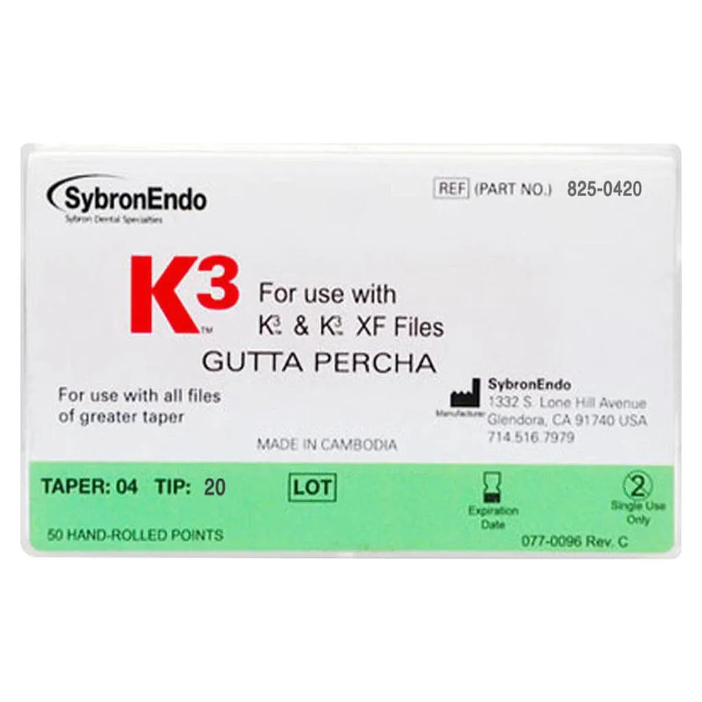 K3 Gutta Percha .06/.20 Size  50stk