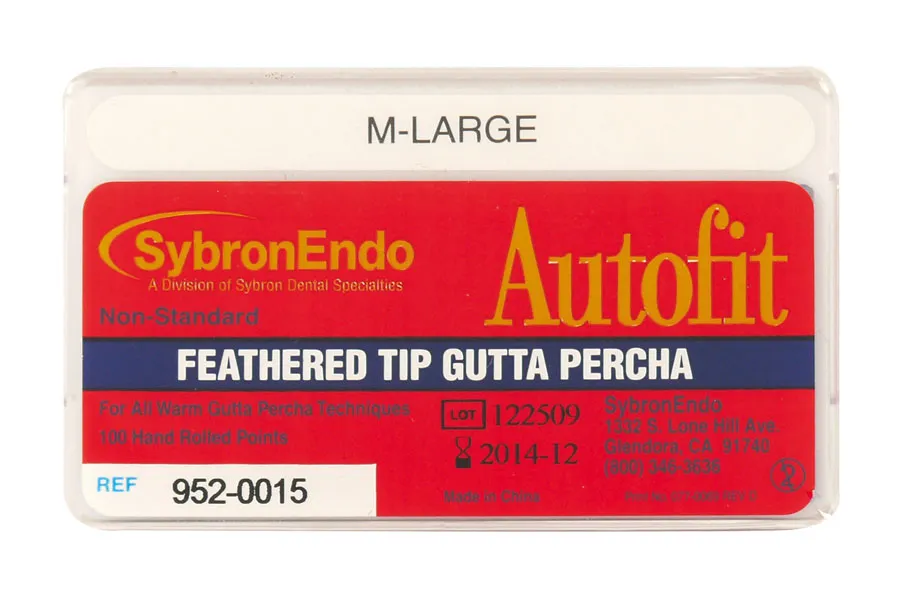 Large Autofit Featherood Tip Gutta Percha 100stk
