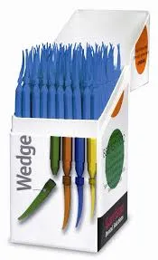 Coins Wedge Wands klein blauw  100stk