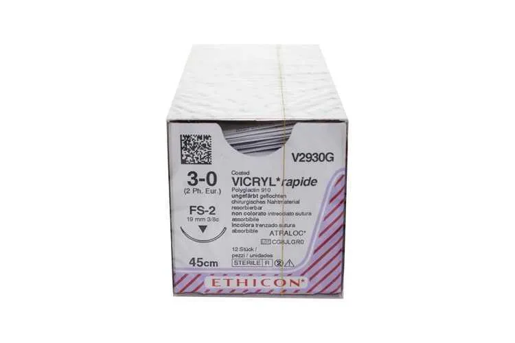 Vicryl Rapid 3-0 45 Cm Fs2 S 19Mm 3/8 12stk