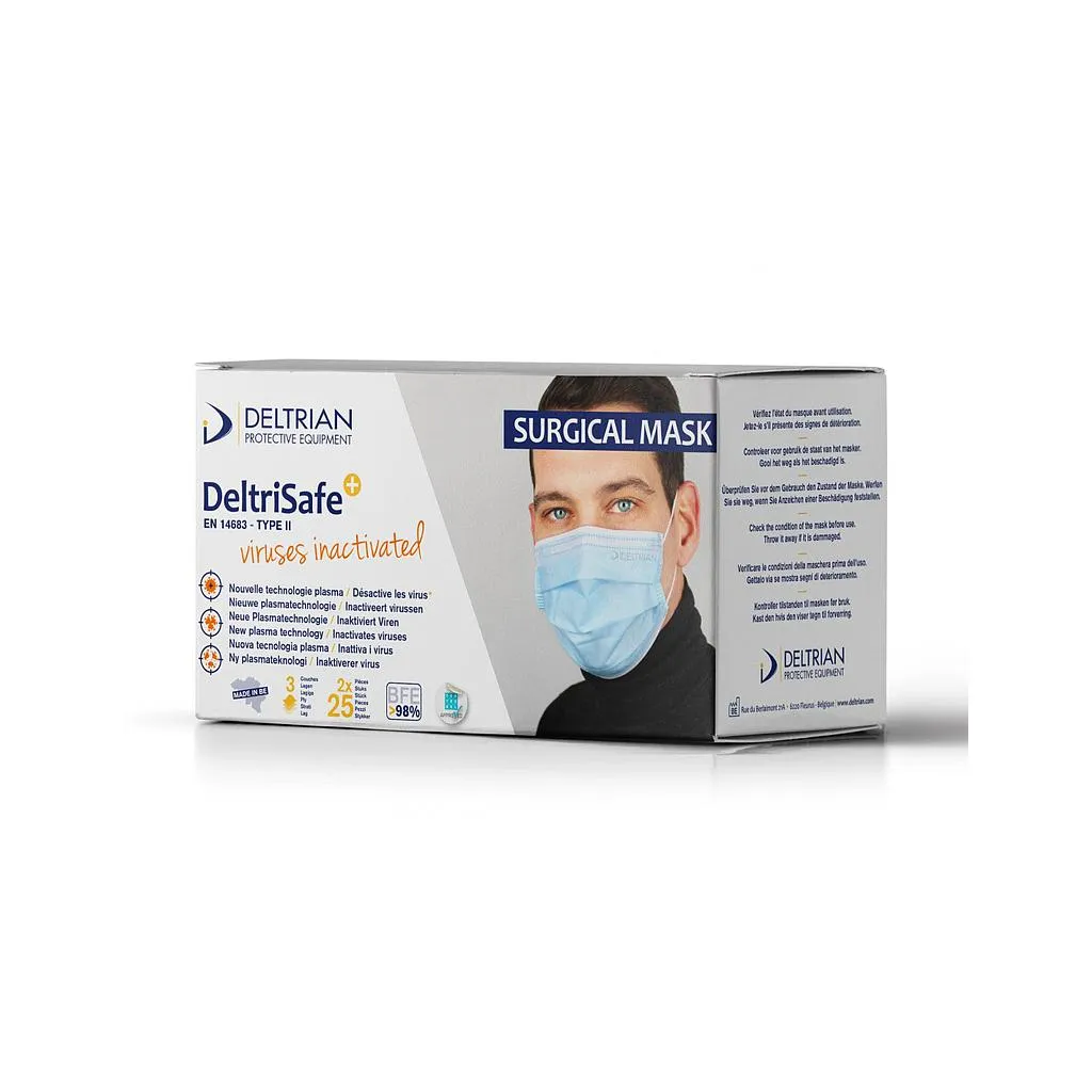 Masque Virucide Elastique Bleu 50pcs