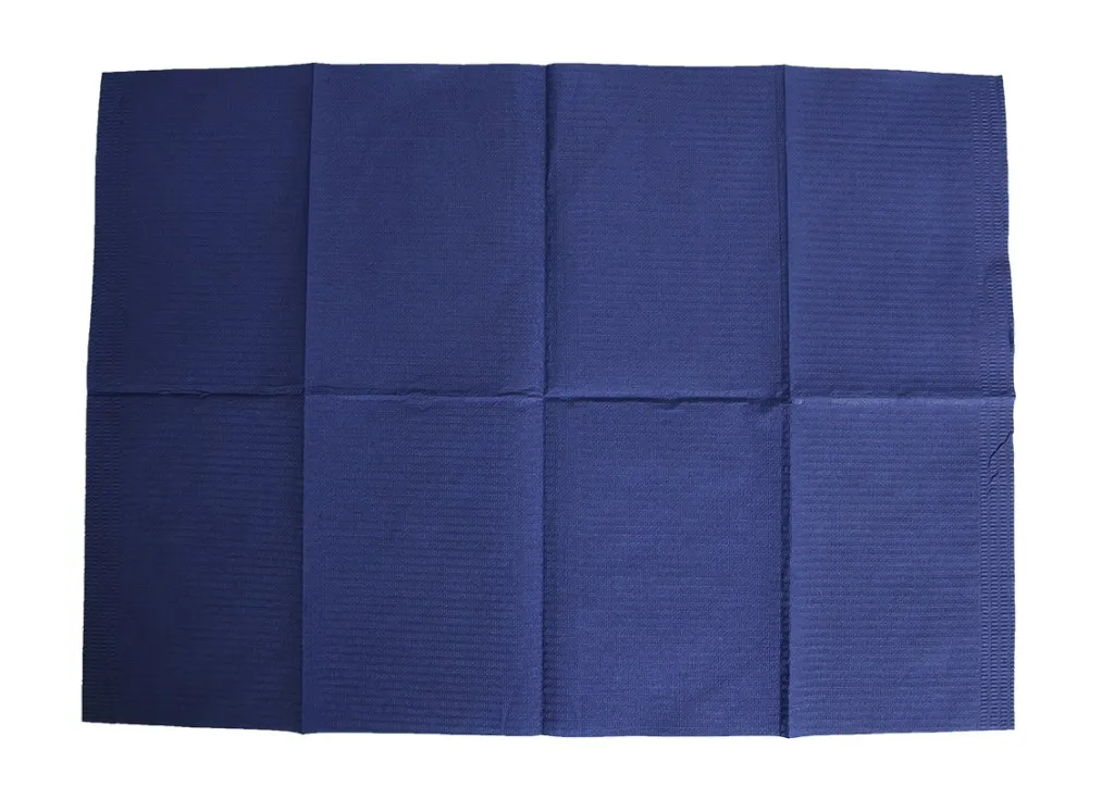 Serviettes Patients 2Plis Bleu Fonce 500pcs