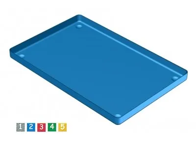 Plateau Alu 20X10X2 Grijs Niet Geprf.