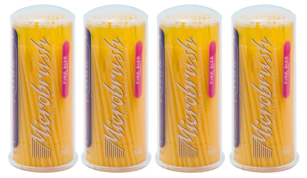 Microbrush Tubes Fine Yellow 400pcs