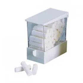 Dispencer Wattenrollen Plast Wit 3stk