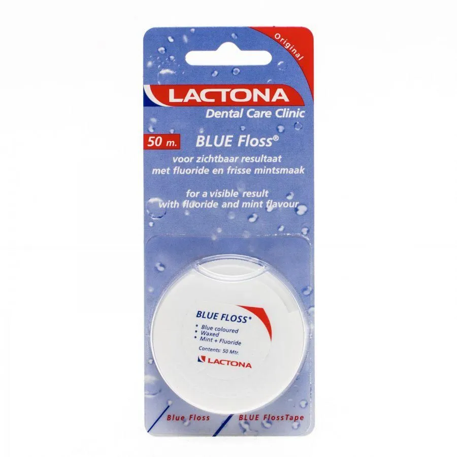 Lactona blauw Floss Waxed 50Mtr 12stk