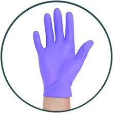 Handschoen Halyard blauw Nitril Pf L 200stk