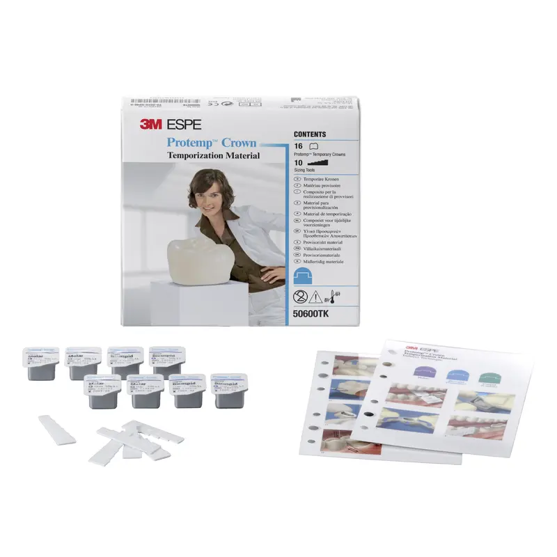 3M™ Protemp™ Crown Voorgevormde Modelleerbare Noodkroon Trial Kit