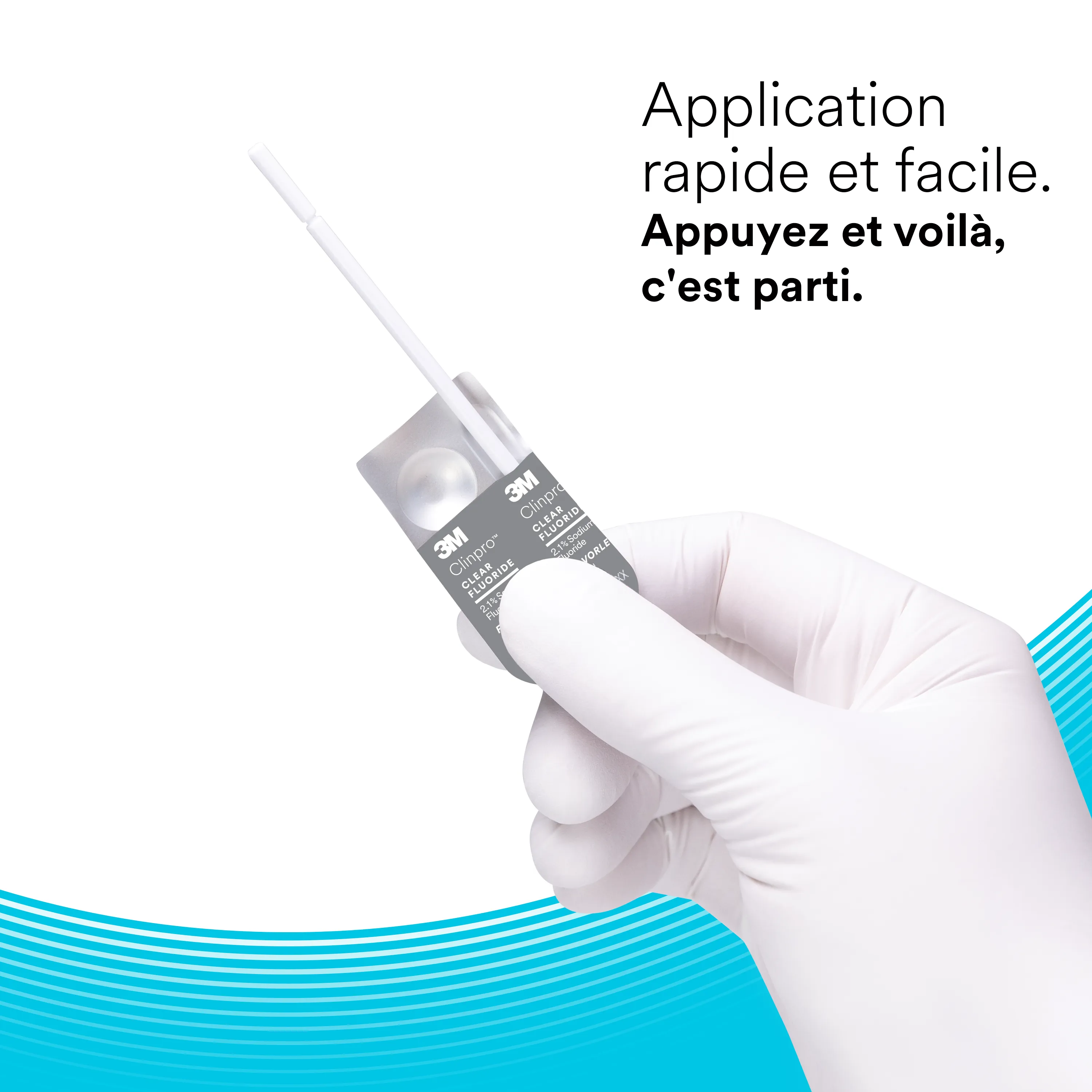 3M™ Clinpro™ Clear Fluorure, traitement à usage unique 100 L-Pop™ sans goût